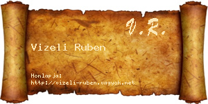 Vizeli Ruben névjegykártya